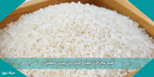 تفسير حلم الأرز المطبوخ في المنام لابن سيرين بالتفصيل