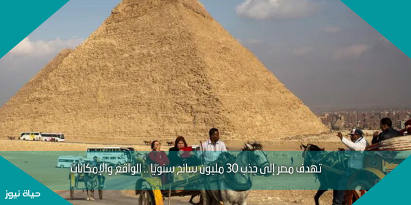 تهدف مصر إلى جذب 30 مليون سائح سنويًا .. الواقع والإمكانات